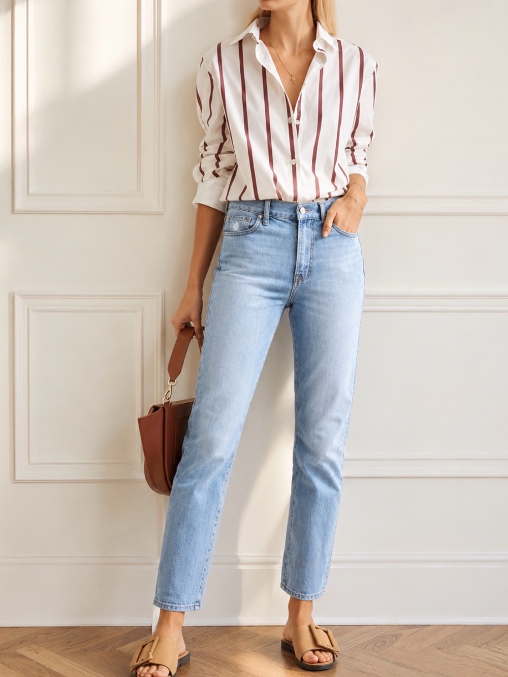 MADEWELL The Perfect Summer Jeans Size 30 Light Wash High Rise Straight Denim